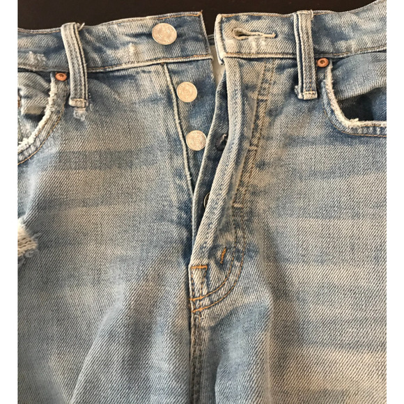 Mother The Tomcat The Confession Button-Fly Distressed Jeans - Size 24 - Picture 3 of 14